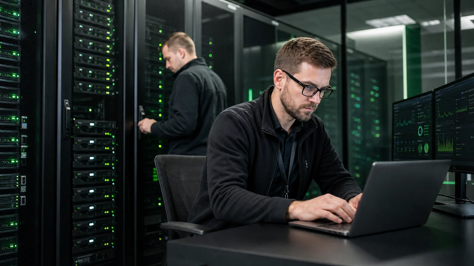 Server administrator during planned maintenance work